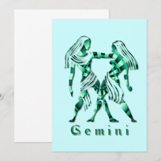 Gemini Invitation Kaart (Voorkant / Achterkant)