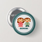 Gemini is mijn Zodiac Sign Ronde Button 5,7 Cm (Voorkant /achterkant)