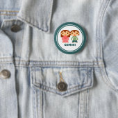Gemini is mijn Zodiac Sign Ronde Button 5,7 Cm (In situ)