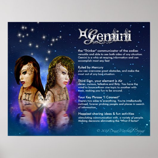 Gemini-kenmerken Poster (Voorkant)