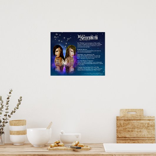 Gemini-kenmerken Poster (Keuken)