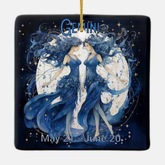 Gemini Keramisch Ornament (Achterkant)