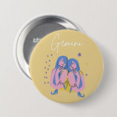 Gemini knop badge ronde button 7,6 cm (Voorkant /achterkant)