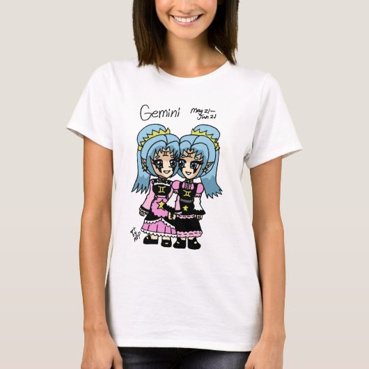 gemini lange hoes t-shirt (Voorkant)