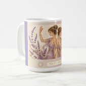 Gemini Lavendel Art Nouveau Mok (Voorkant links)