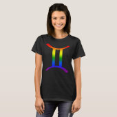 Gemini Lgbt Zodiac Sign Lgbt Rainbow Pride Gay T-shirt (Voorkant volledig)