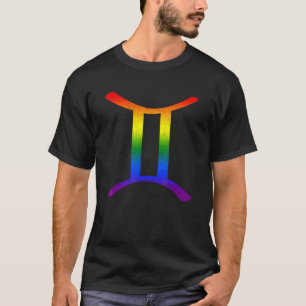 Gemini LGBT Zodiac teken LGBT Rainbow Pride Gay 1 T-shirt