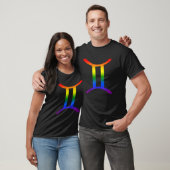 Gemini LGBT Zodiac teken LGBT Rainbow Pride Gay 1 T-shirt (Unisex)
