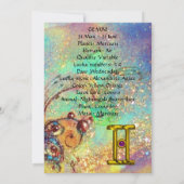 GEMINI, LIEFDES TAROT ASTROLOGIE STERRENBEELD VERJ KAART (Achterkant)