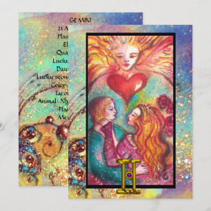 GEMINI,LOVERS TAROT ASTROLOGIE STERRENBEELD VERJAA KAART