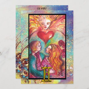 GEMINI, LOVERS TAROT ASTROLOGY ZODIAC BIRTHDAY KAART