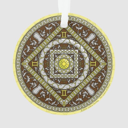 Gemini Mandala Acrylic Ornament (achterkant)