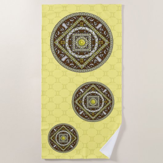 Gemini Mandala Beach Towel Strandlaken (Voorkant)
