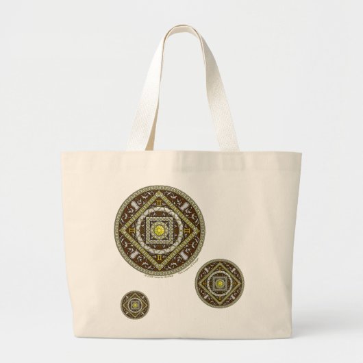Gemini Mandala Boodschappentas Grote Tote Bag (Voorkant)