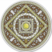 Gemini Mandala Contour Sticker (Voorkant)