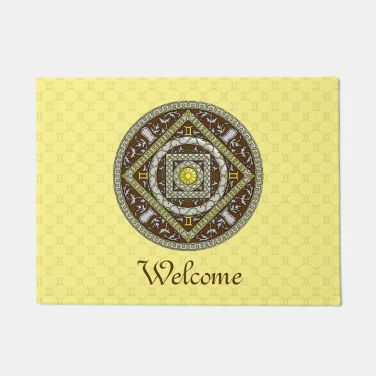 Gemini Mandala Doormat Deurmat (Voorkant)
