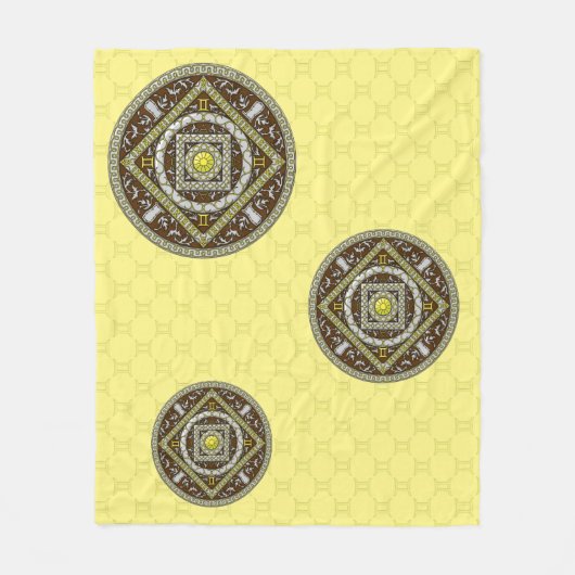 Gemini Mandala Fleece Deken (Voorkant)