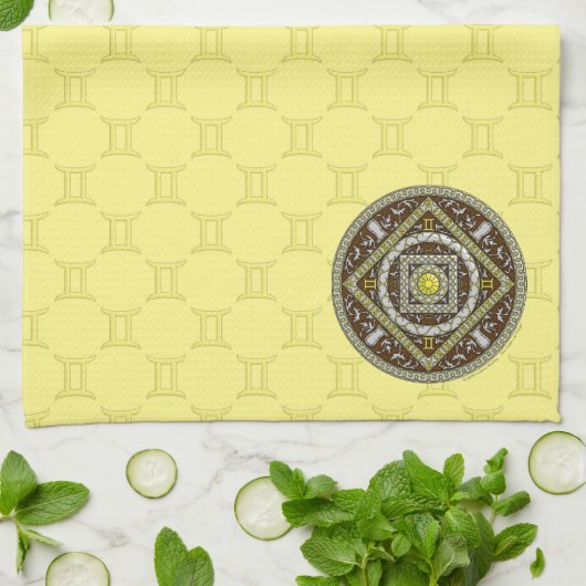 Gemini Mandala Handdoek (Gevouwen)