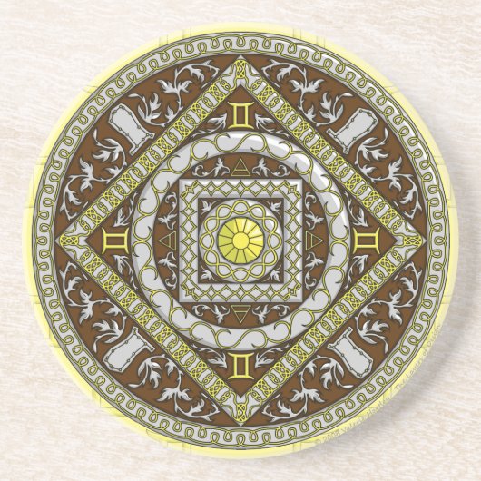 Gemini Mandala Onderzetter (Voorkant)