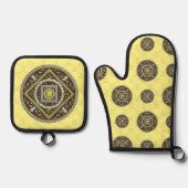 Gemini Mandala Ovenwant & Pannenlap Set (Voorkant)