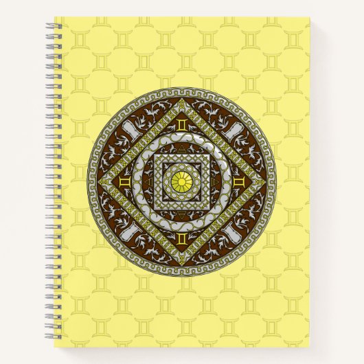 Gemini Mandala spiraal Notitieboek (Voorkant)