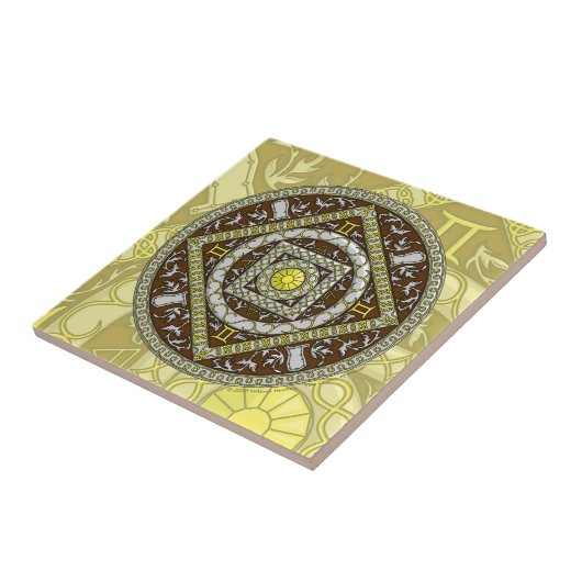 Gemini Mandala Tile Tegeltje (Zijkant)