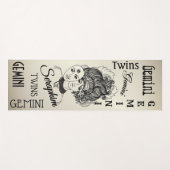 Gemini Mask Lady Zodiac Gold Personal Yoga Mat (Voorkant (horizontaal))