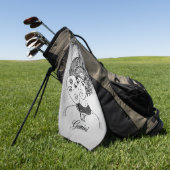Gemini Mask Lady Zodiac Golfhanddoek (Groen)