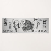 Gemini Mask Lady Zodiac Silver Personal Yogamat (Voorkant (horizontaal))