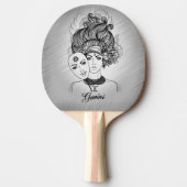Gemini Mask Lady Zodiac Tafeltennisbatje (Voorkant)