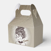 Gemini MaskLady Zodiac Rustic Bedankdoosjes (Achterkant)