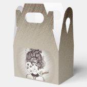 Gemini MaskLady Zodiac Rustic Bedankdoosjes (Geopend)