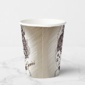 Gemini MaskLady Zodiac Rustic Papieren Bekers (Rechts)