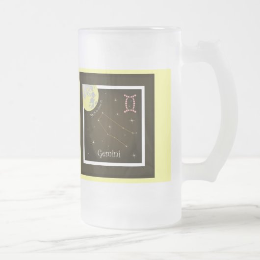Gemini May 21 to June 21 Tasse Matglas Bierpul (Rechts)