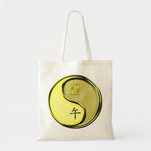 Gemini & Metal Horse Tote Bag (Voorkant)