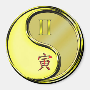 Gemini & Metal Tiger Magneet