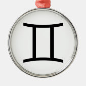 Gemini Metalen Ornament (Voorkant)