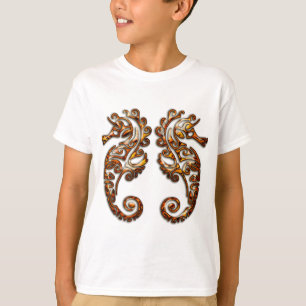 Gemini Metallic Tribal Seapaarden T-shirt