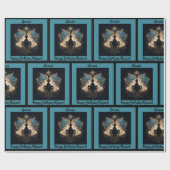 Gemini Naam toevoegen Verjaardag Zodiac Gift Cadeaupapier (Vlak)