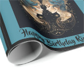 Gemini Naam toevoegen Verjaardag Zodiac Gift Cadeaupapier (Rol Hoek)