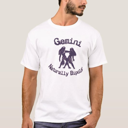 Gemini: natuurlijk bipolair t-shirt (Voorkant)