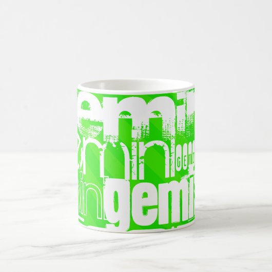 Gemini Neon Green Stripes Koffiemok (Center)