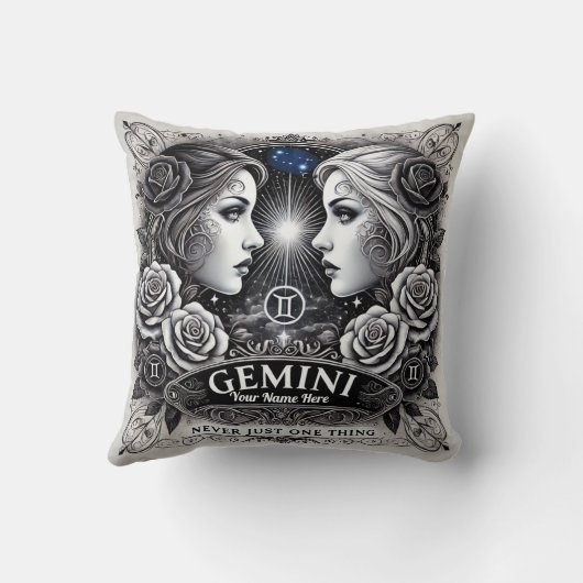 Gemini "Never Just One Thing" Sierkussen (Achterkant)