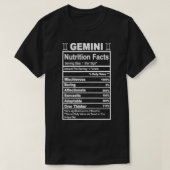 Gemini Nutrition Facts T-shirt (Design voorkant)