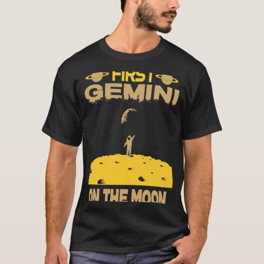 Gemini On The Moon T-shirt (Voorkant)