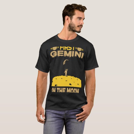 Gemini On The Moon T-shirt (Voorkant volledig)