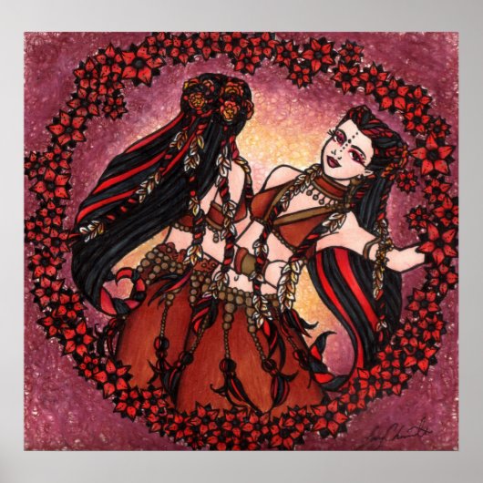Gemini Original Belly Dance Art Poster (Voorkant)