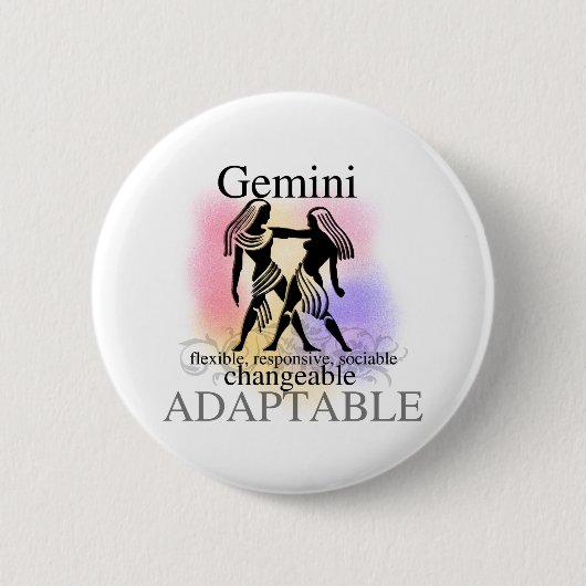 Gemini over jou ronde button 5,7 cm (Voorkant)