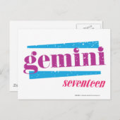 Gemini Paars Briefkaart (Voorkant / Achterkant)