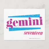 Gemini Paars Briefkaart (Voorkant)